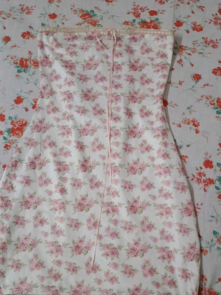 Floral Strapless Dress