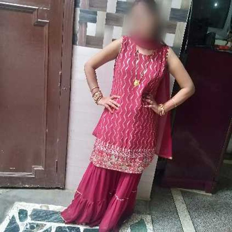 Beautiful Pink Kurta Set with Sharara