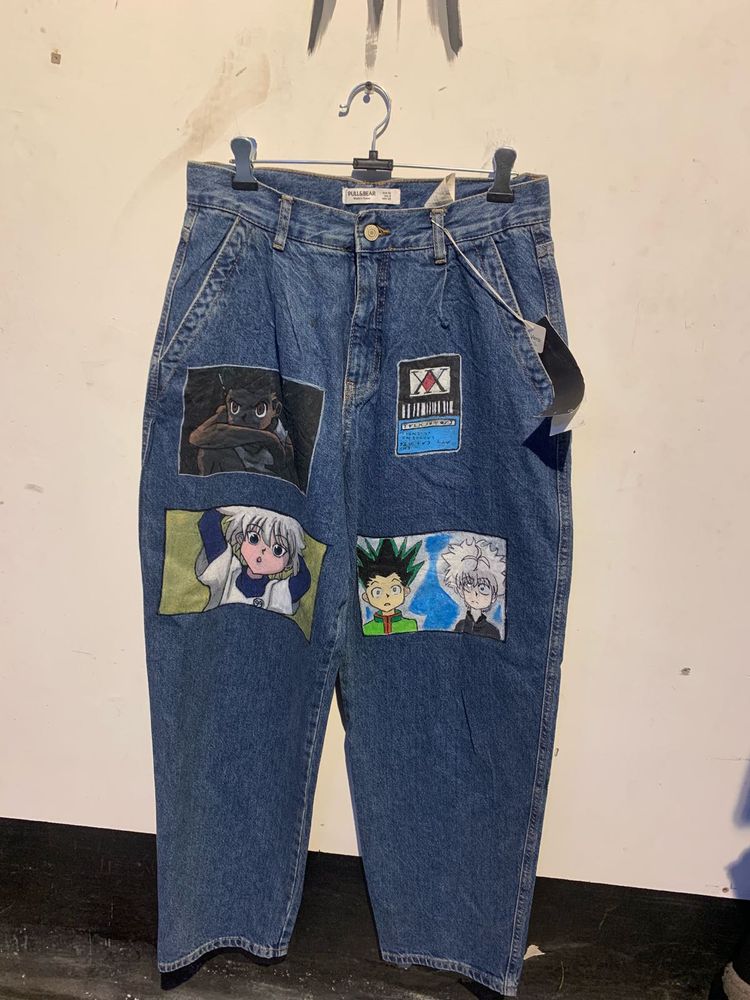 Anime Patch Denim Pants