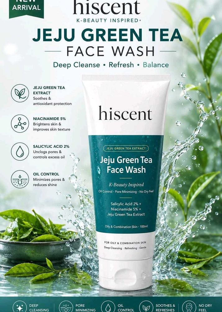 Hiscents Jeju Green Tea Face Wash