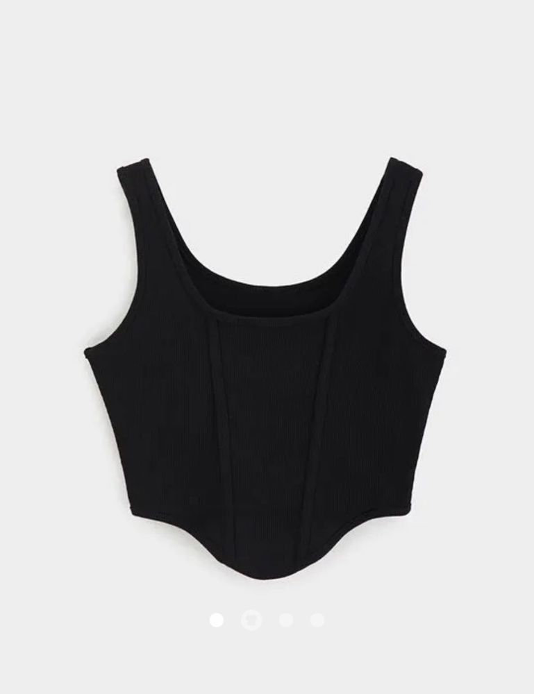 Chic Black Ribbed padded top ✨❤️