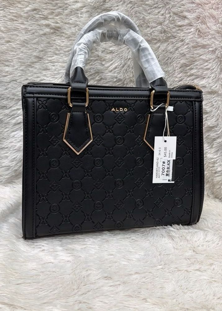 Aldo Black Textured Handbag