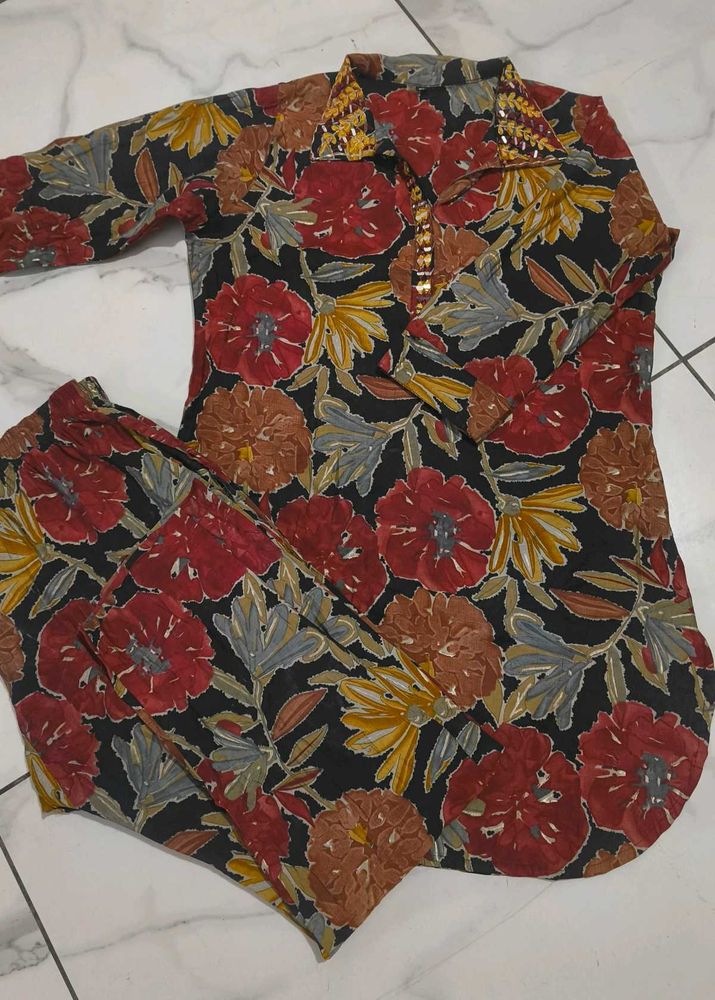 🔥🖤Women's Floral Cotton Co-Ord Set