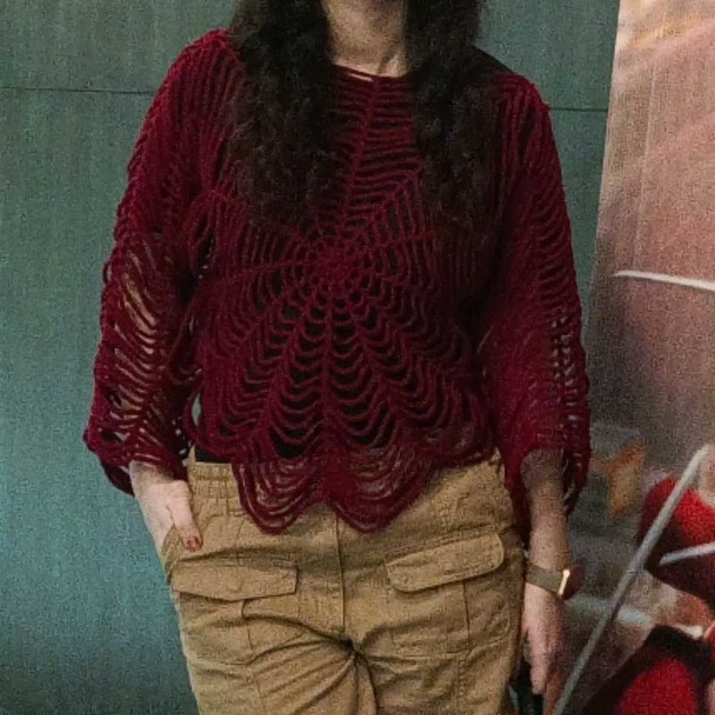Crochet spider web top 🕸️
