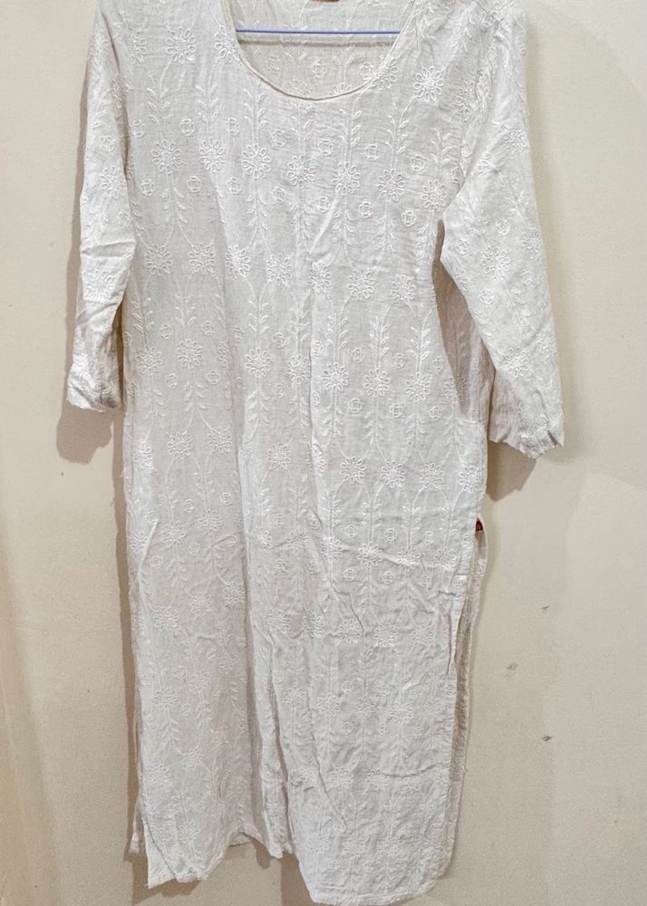 White Chikankari Kurta
