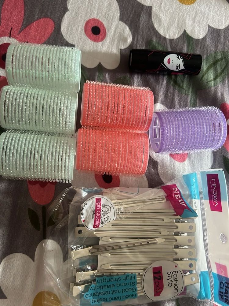 Hair Curlers and Clips Set
