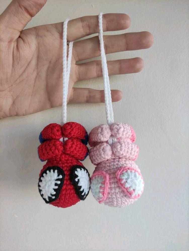 Handmade Crochet Spiderman &amp; Pink Toy Set