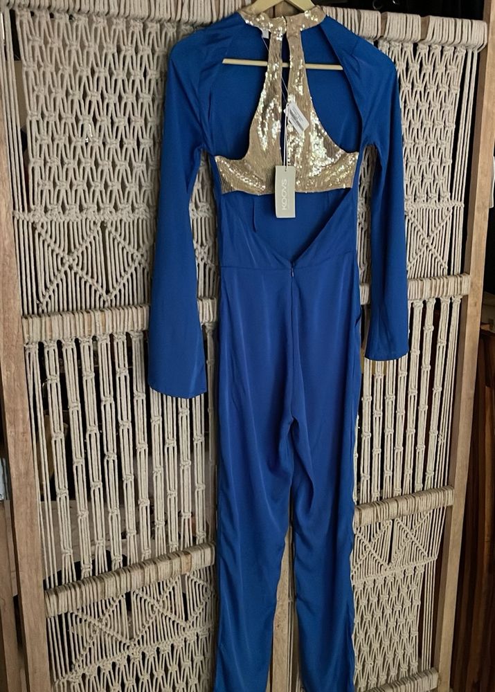 Cutout Sequin Back Jumpsuit