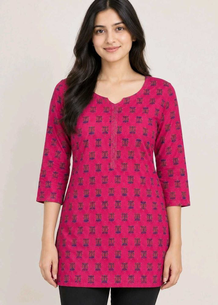 Pink Printed Women’s Kurti |