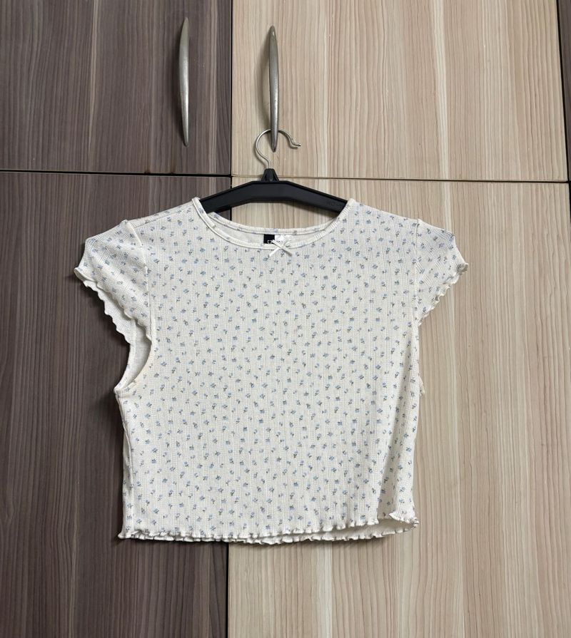 12 H&amp;M Jersey Ribbon top