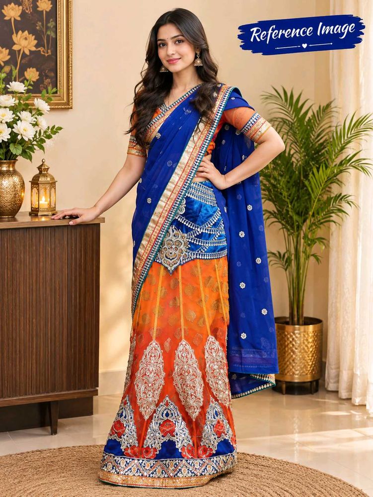 Lahanga type saree with Blouse