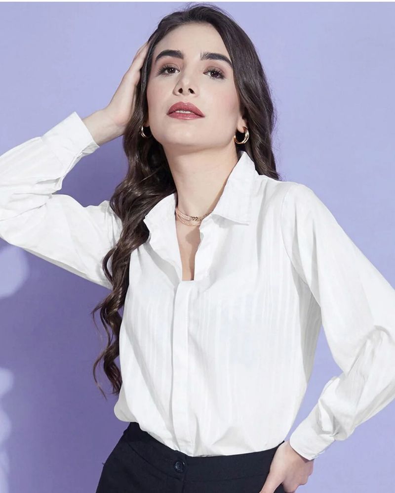 Classic White Striped Shirt
