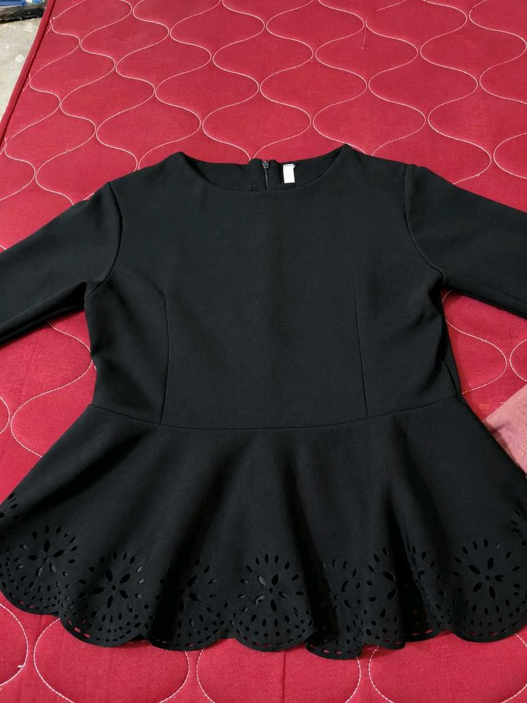 Chic Black Peplum Top upto XXL