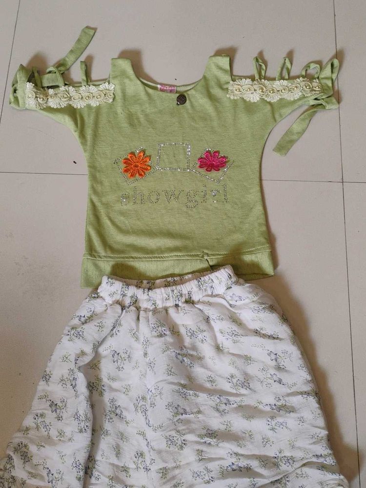 Cute Girls Top &amp; Skirt Set
