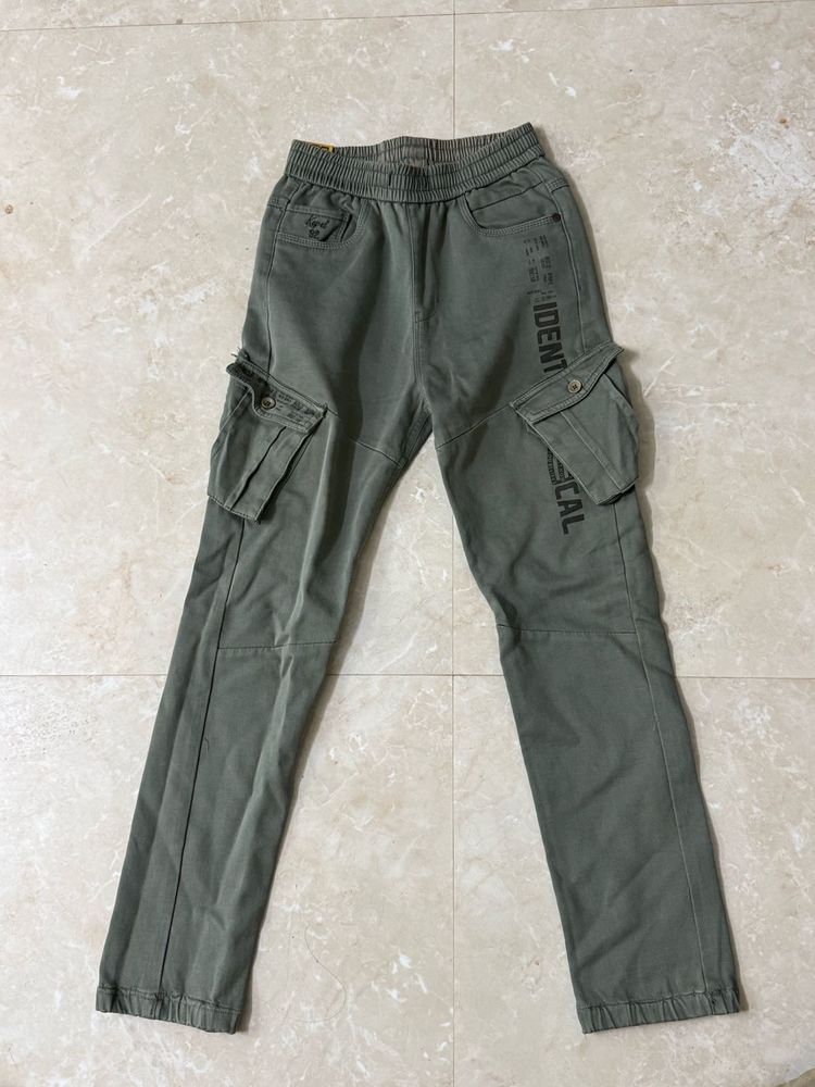 Olive Green Boys' Cargo Pants