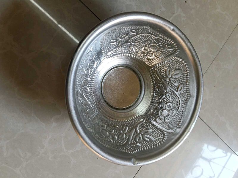 Vintage Embossed Metal Bowl