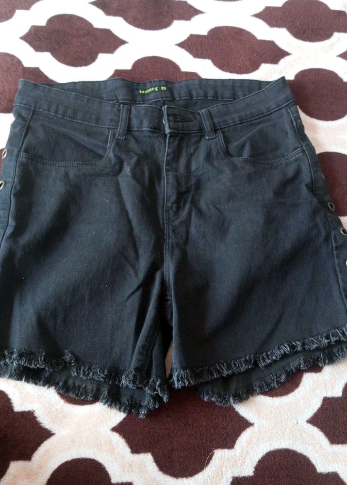 Stylish Black Denim Shorts