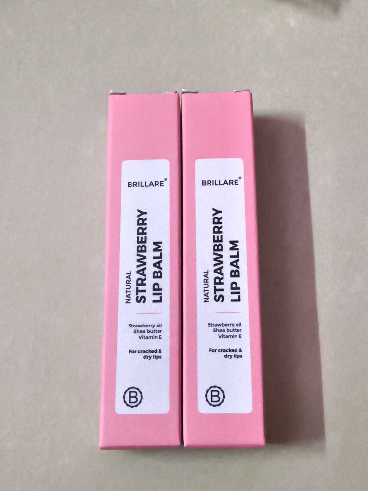 pack of 2 Brillare Strawberry Lip Balm is a natura