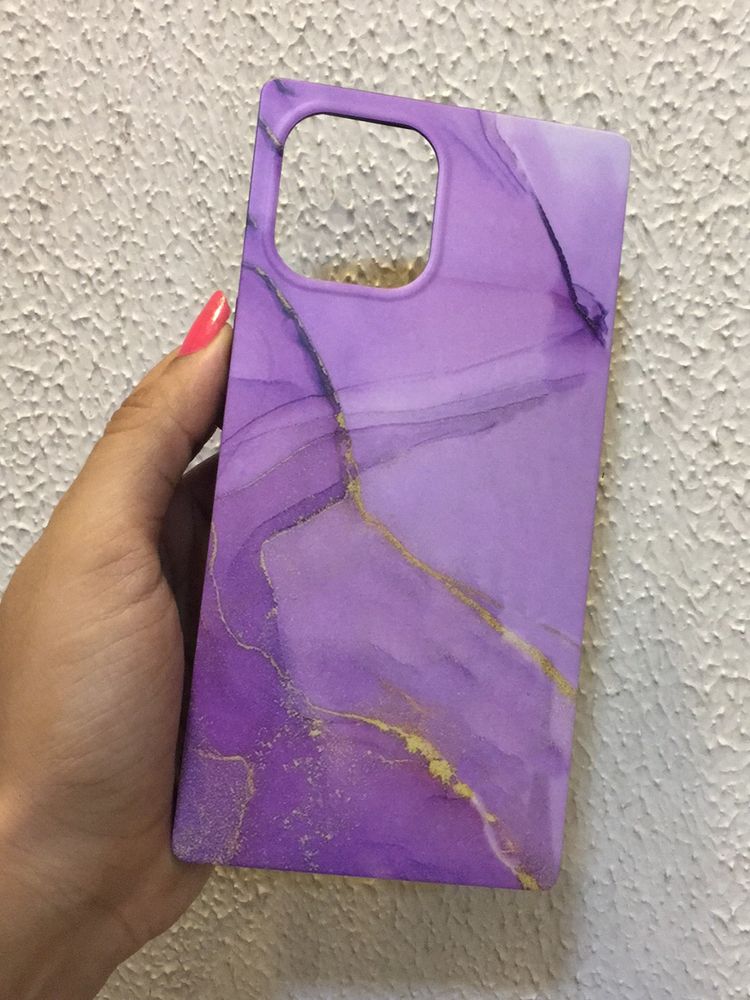 IPhone12ProMax Matte Purple Hues Marble Look Phone Cover Case