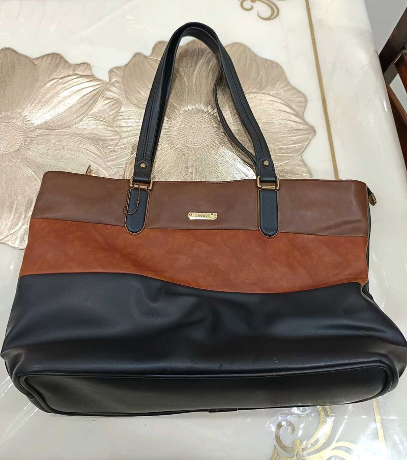 Stylish Color Block Tote Bag