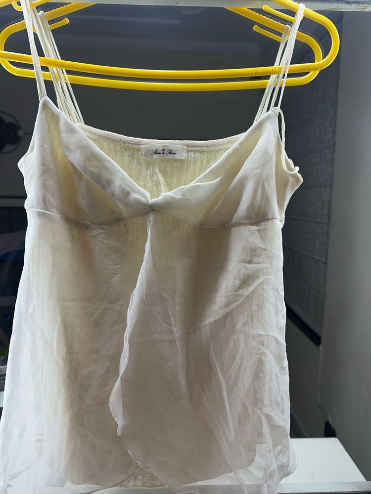Sheer White Cami Top