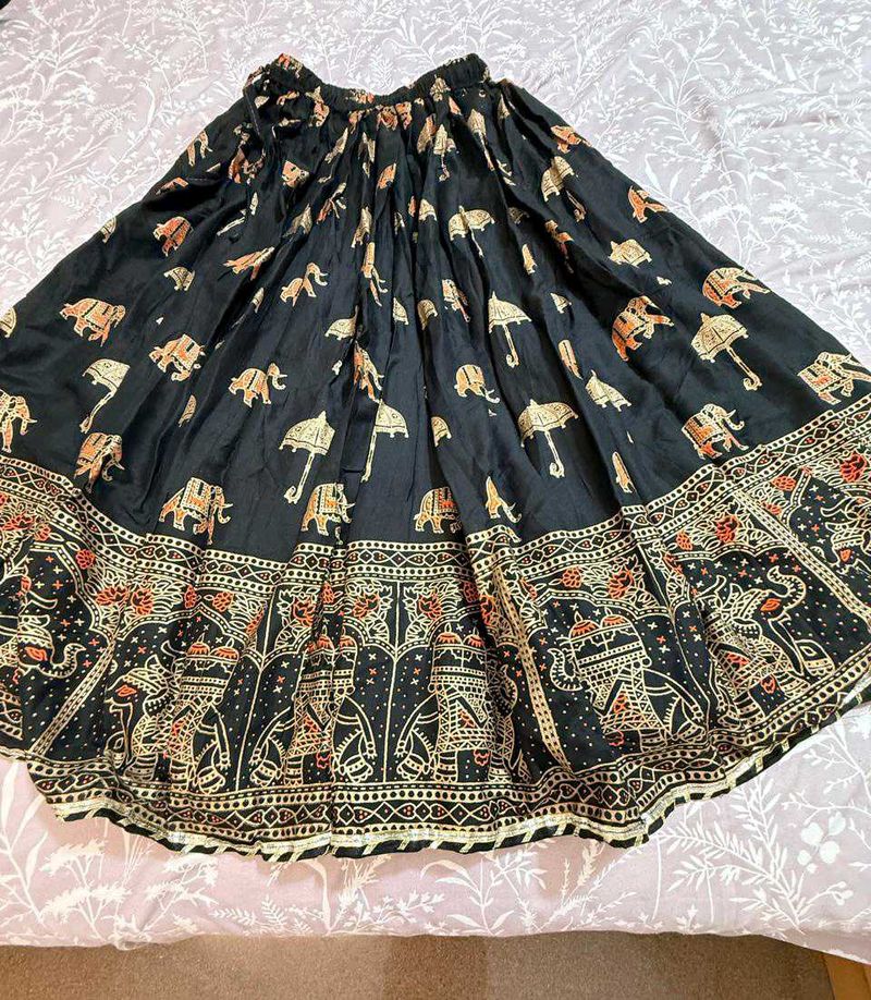 Elephant Print Skirt