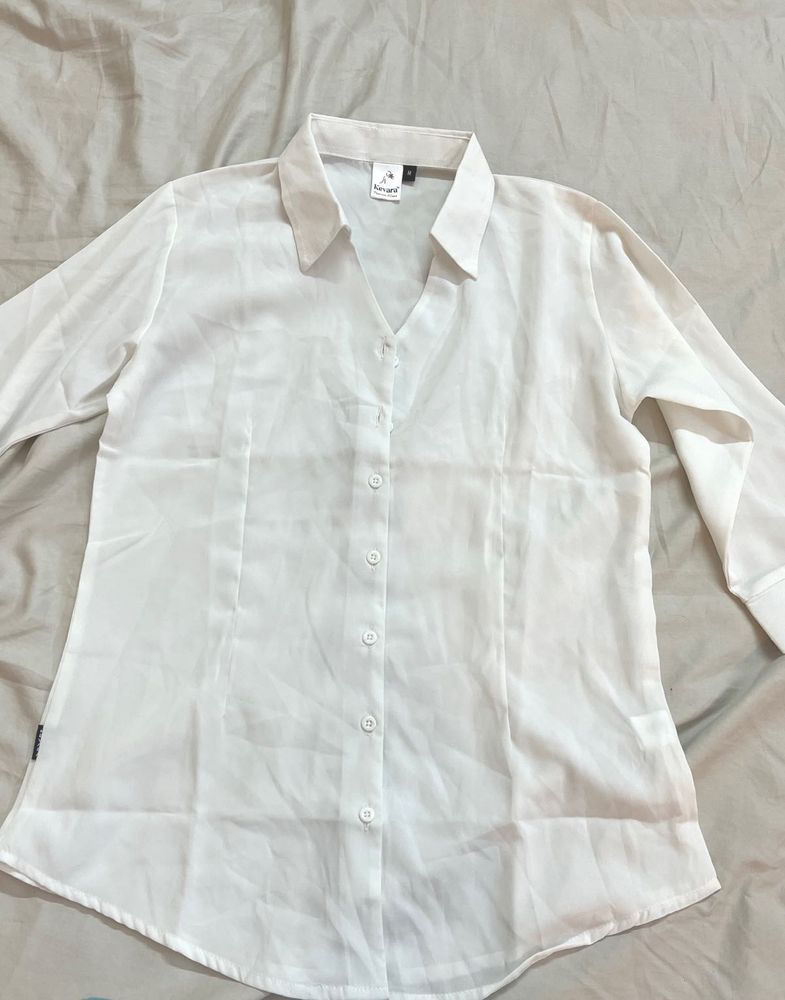 Formal White Button-Up Shirt