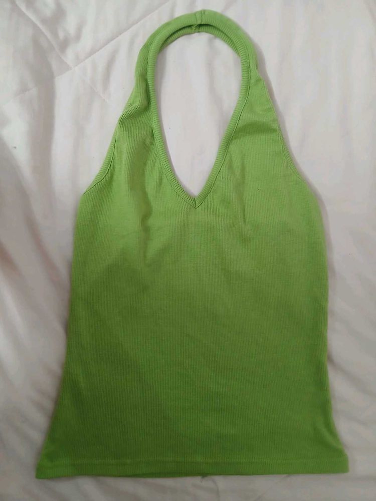 Lime Green Halter Neck Top