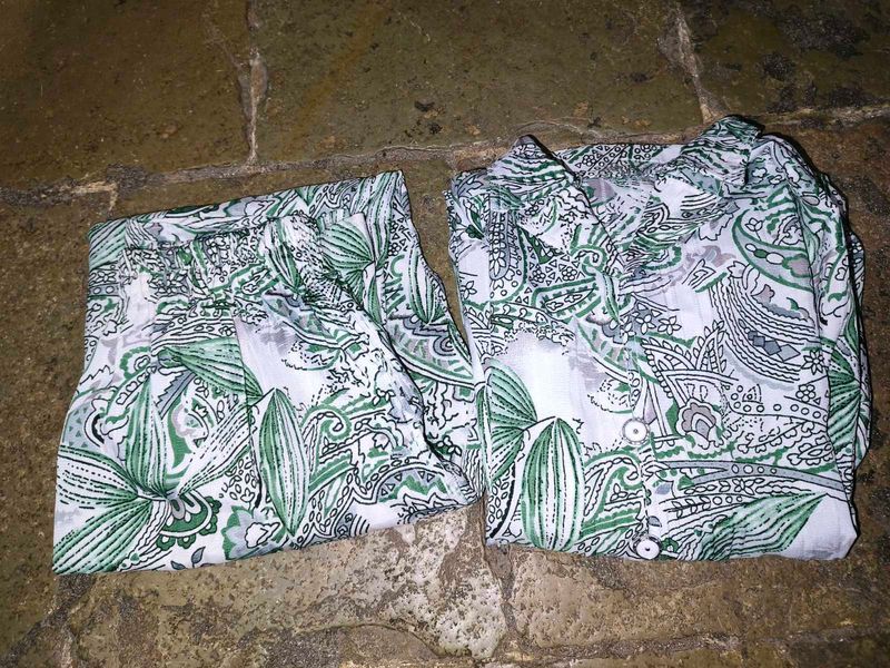 Green Paisley Print Co-ord set