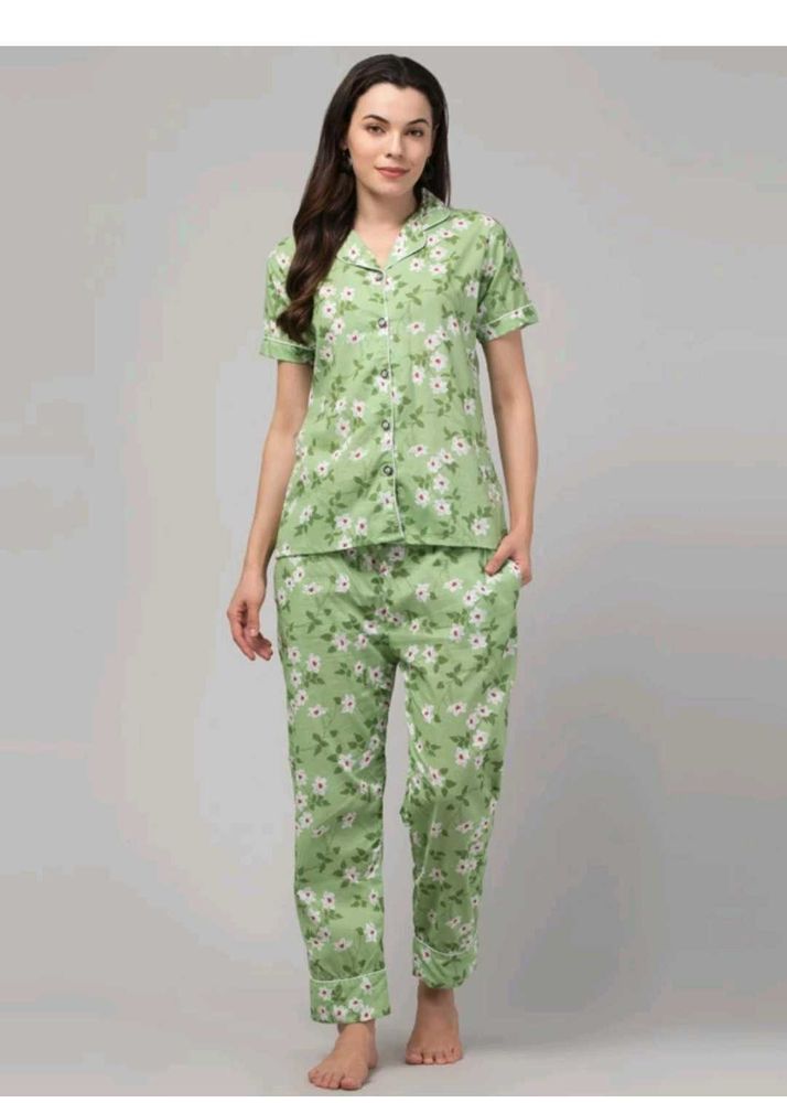 Cute Floral Print Pajama Set