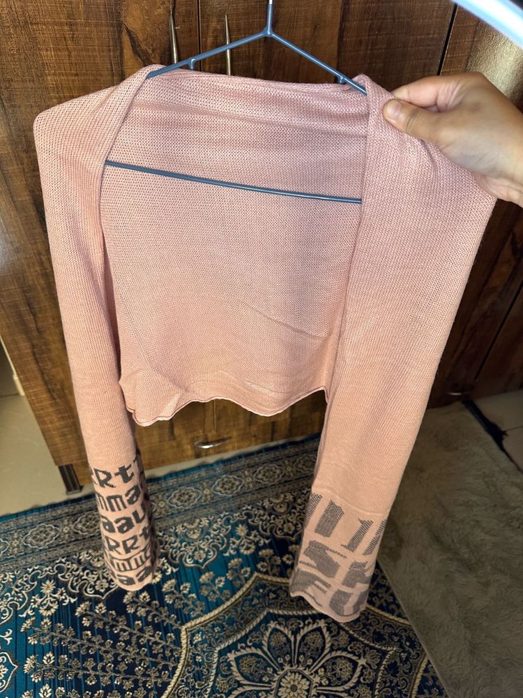 (FREE DELIVERY)Peach woolen scarf