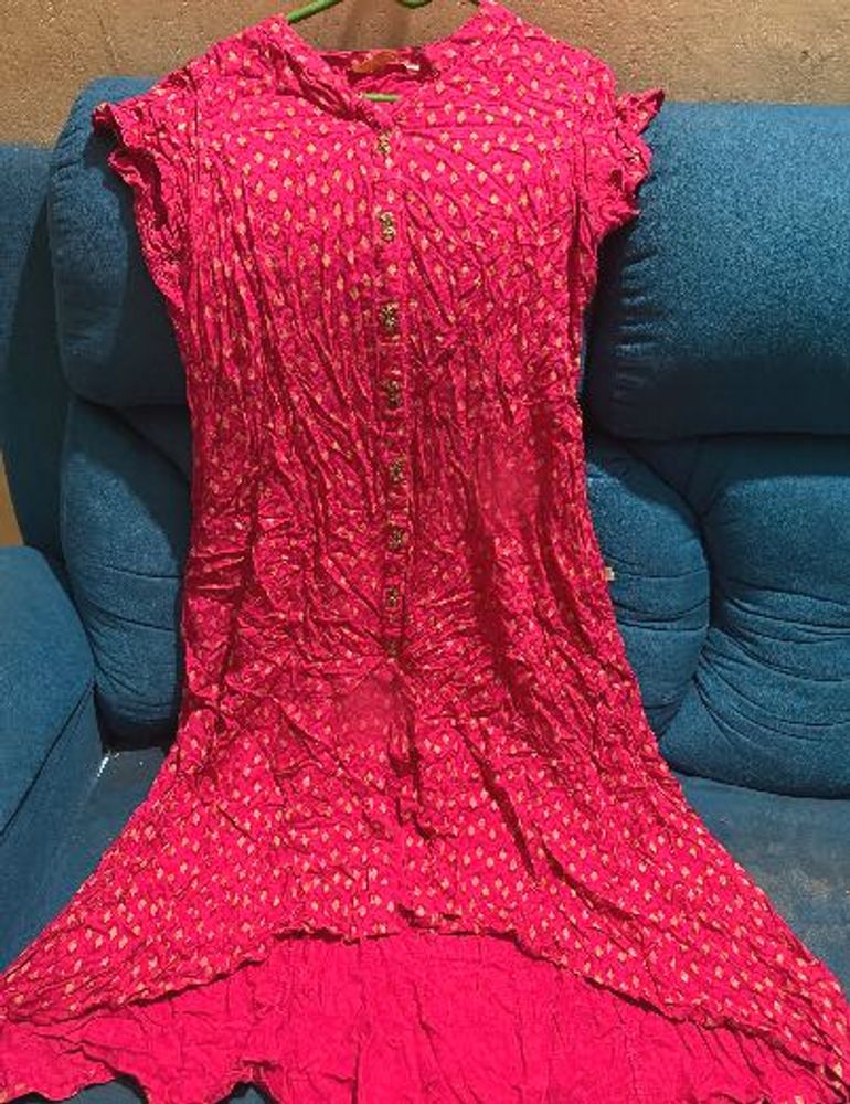 Pink Printed Kurta avaasa Kurti
