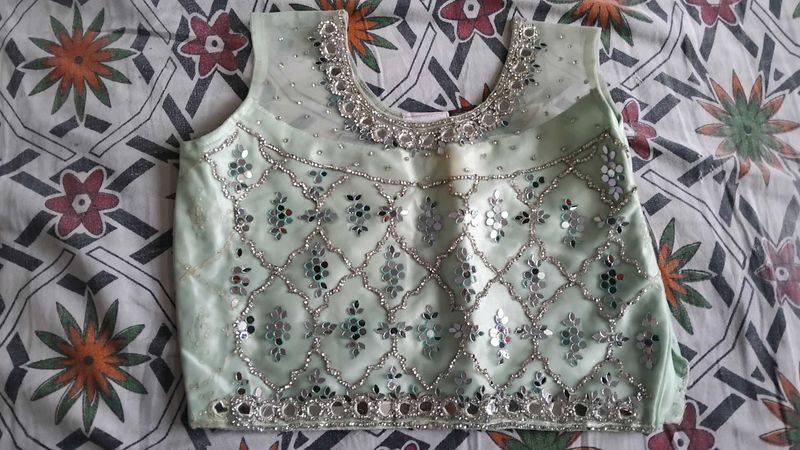 Real mirror Embellished top for girls