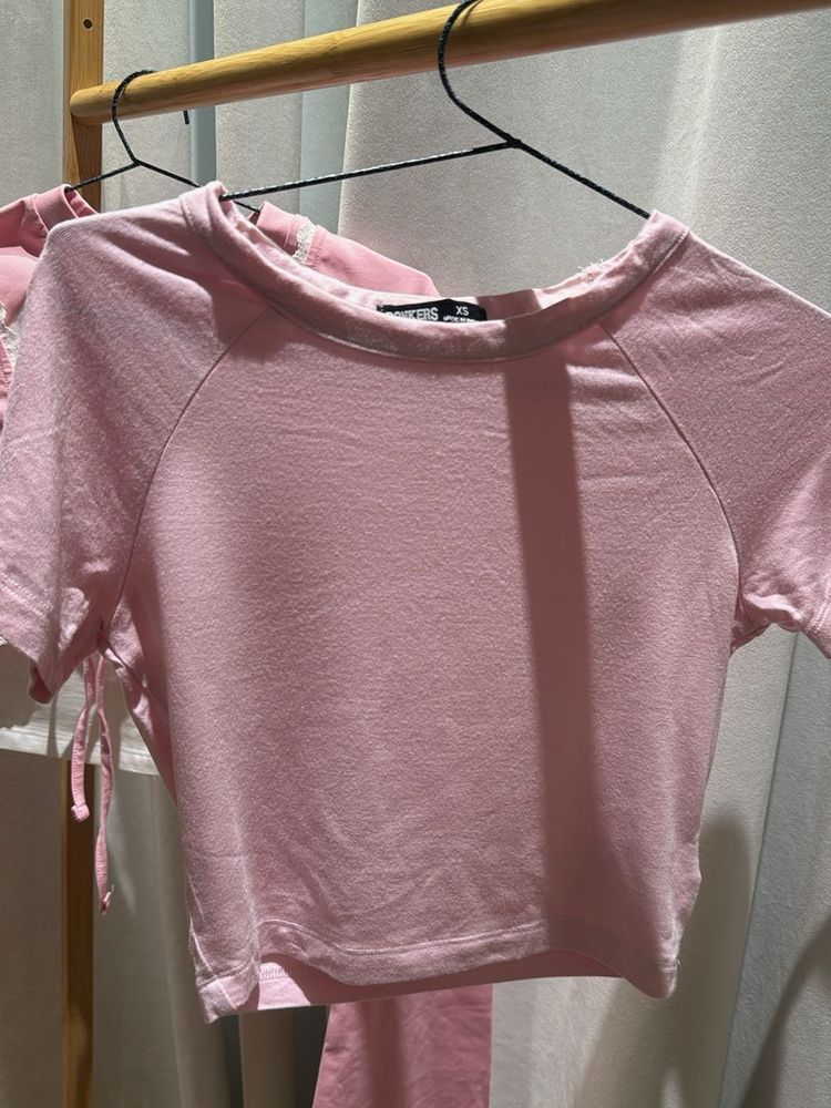 Pink Cropped T-Shirt XS
