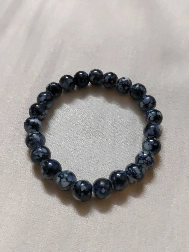 Black Beaded Stretch Bracelet