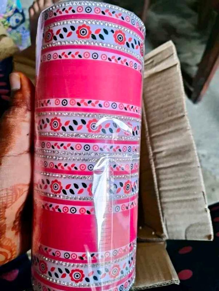 Traditional Indian Bangles Set pink