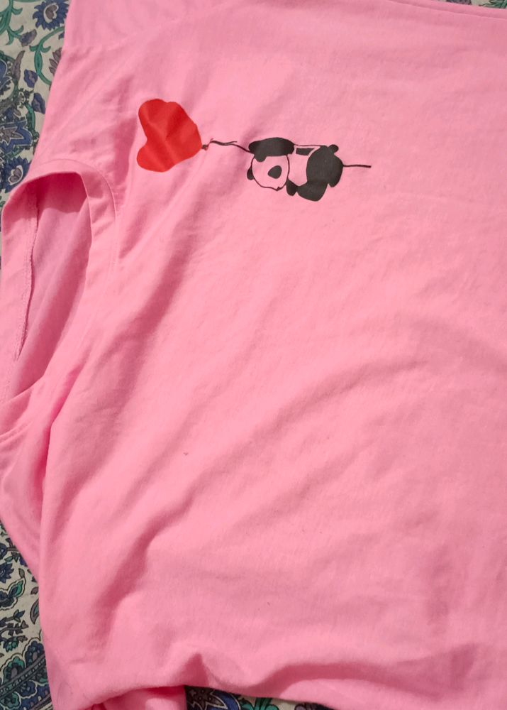 Pink Crop Tshirt For Women