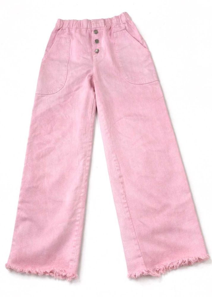 Pink Wide Leg Jeans