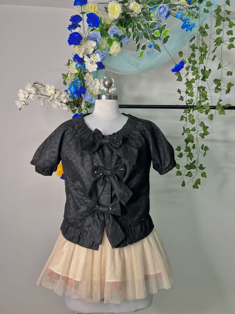 Cute Black Bow Top