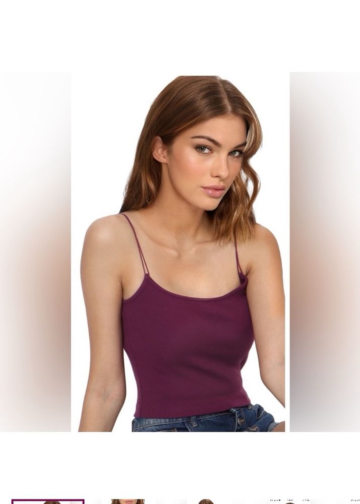 ONLY Casual Sleeveless Solid WomenPurple Top