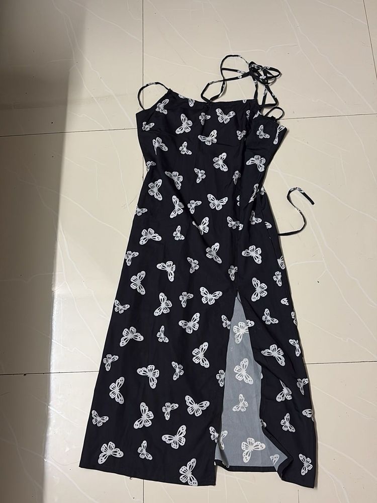 Butterfly Print Slip Dress