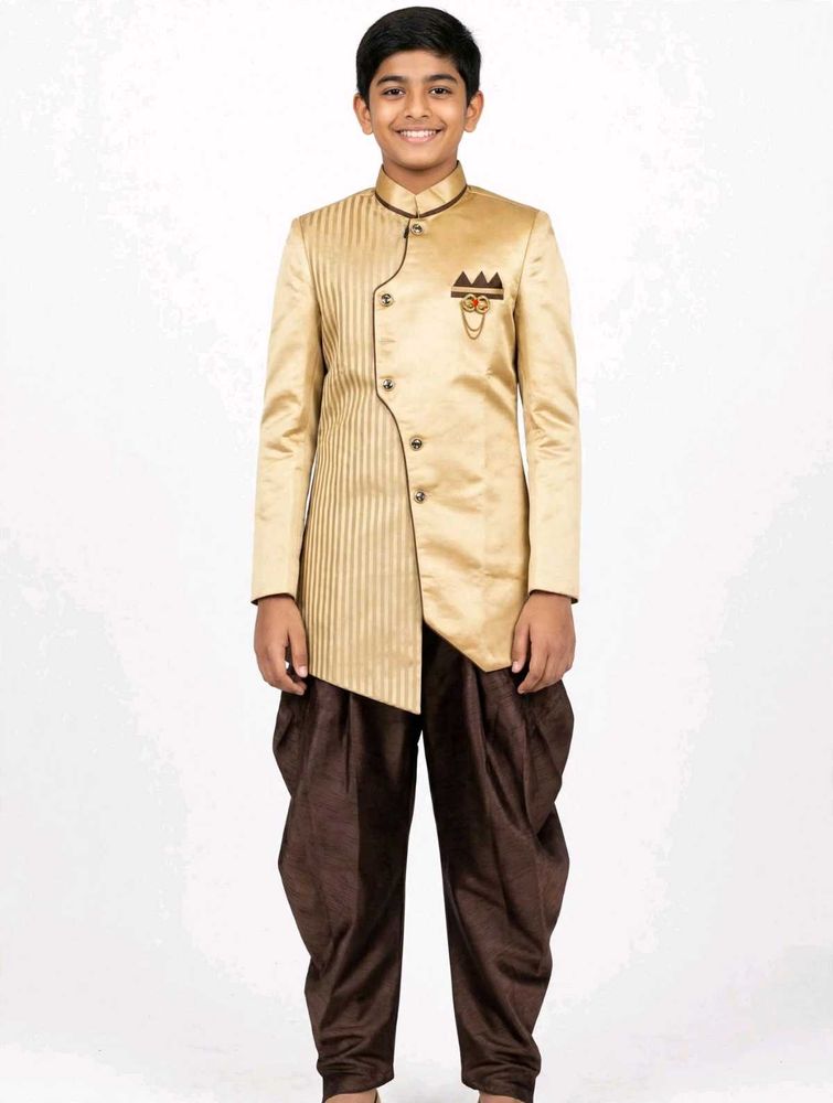 Golden Sherwani for Boys