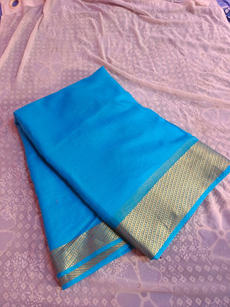 Unused Soft Blue Saree (Women's)