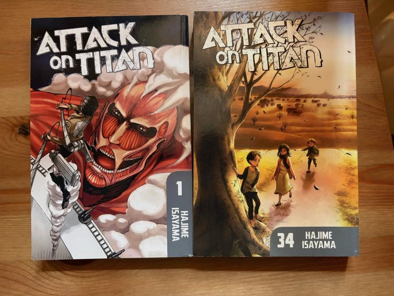 Attack on Titan Manga Volumes 1 &amp; 34