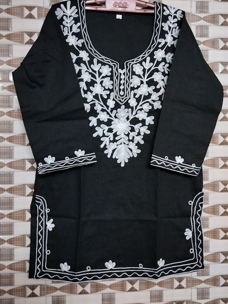 Embroidered Black Tunic