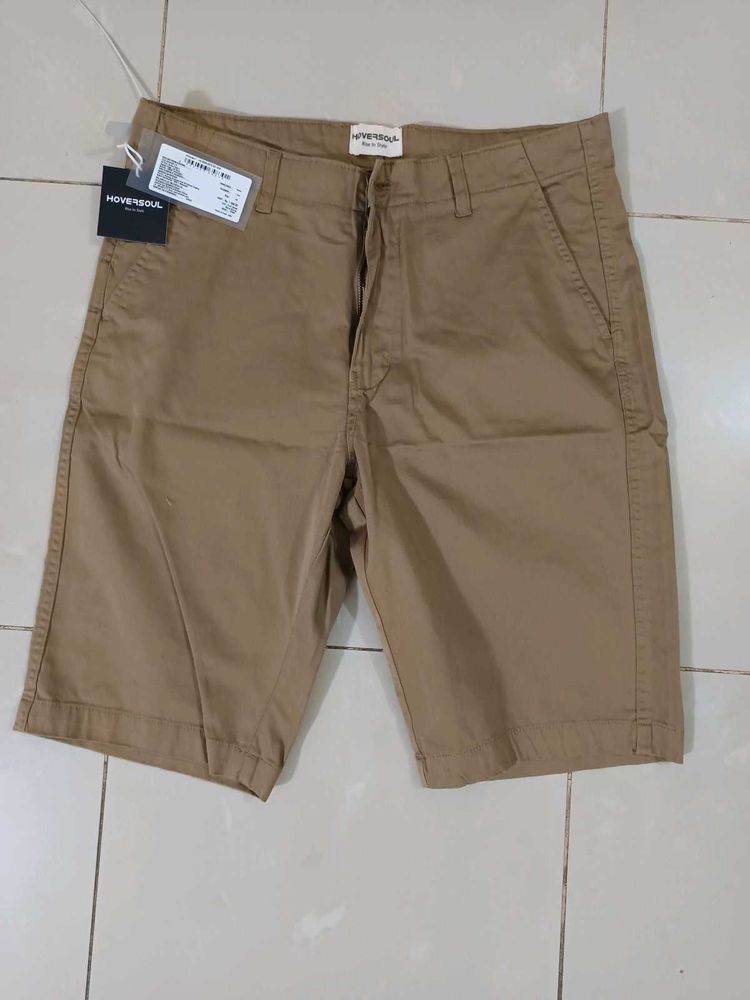 New Unused HOVERSOUL Men's Khaki Shorts