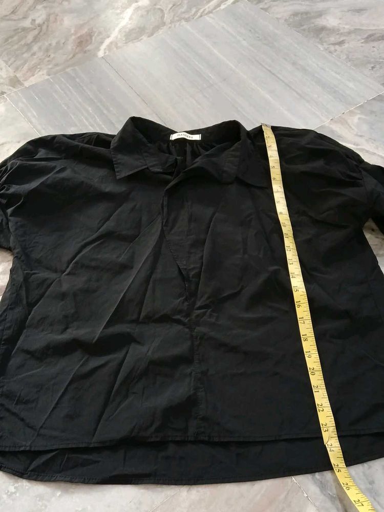 Classic Black Collared Shirt