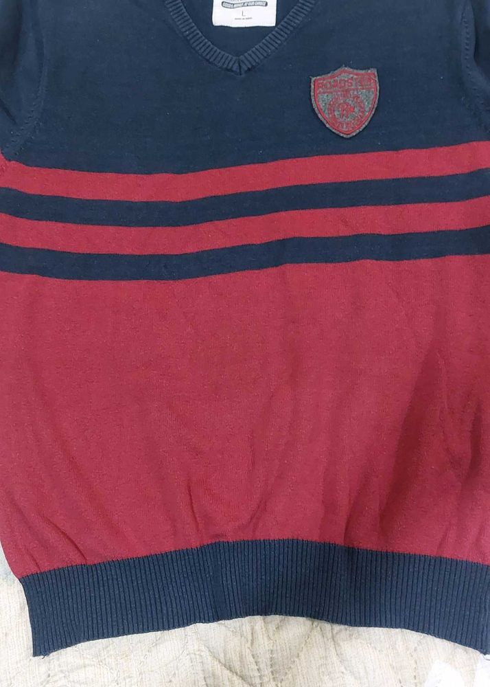 Striped V-Neck Sweater