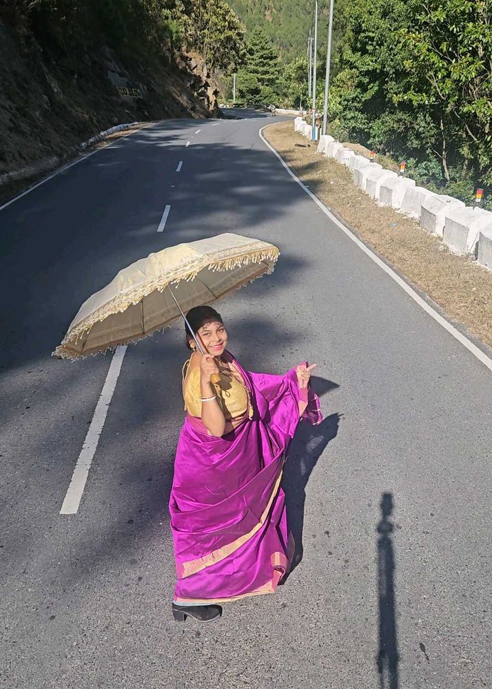 Purple Art Silk Saree