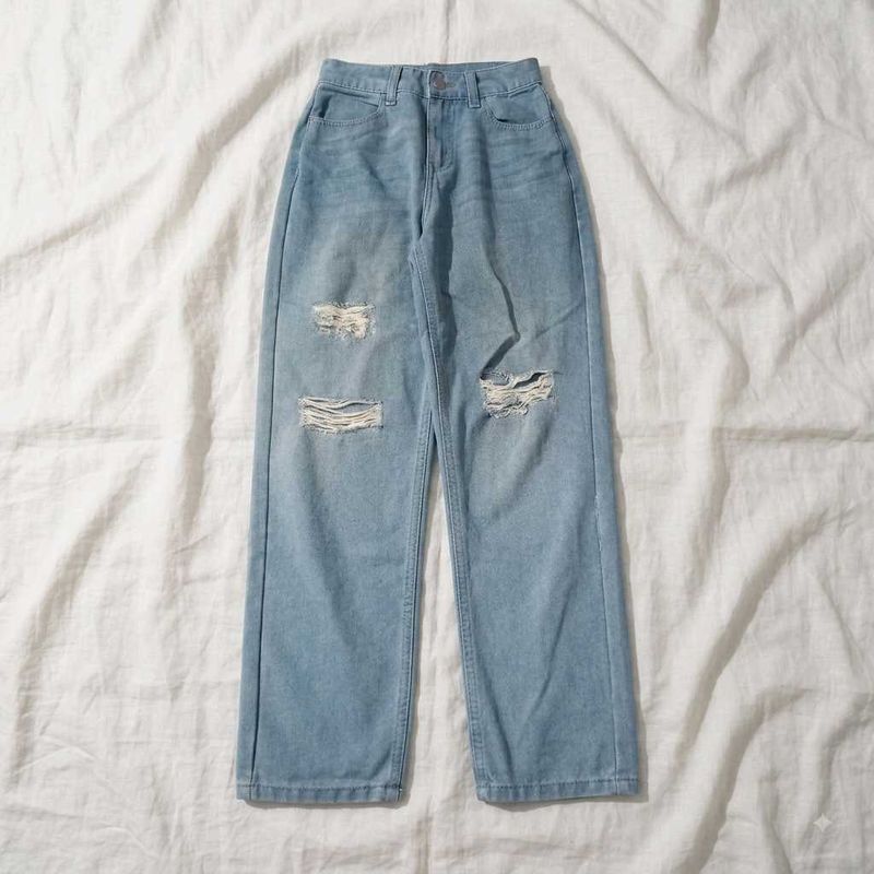 Light Wash Distressed Jeans
